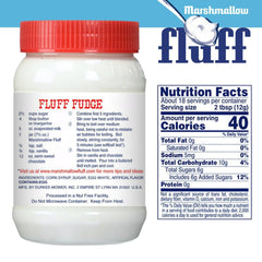 Marshmallow Fluff spread closeup scoop showing creamy texture for treats