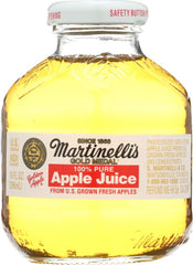 Martinelli's Apple Juice bottle on a bright kitchen counter, ideal for family meals.