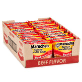 Maruchan Beef Ramen noodles in a steaming bowl for a quick weeknight meal.
