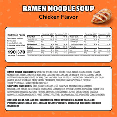 Close-up of Maruchan Chicken Ramen seasoning packet ready to mix