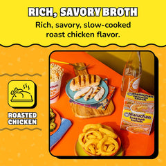 Steam rising from Maruchan Instant Lunch roast chicken noodles.