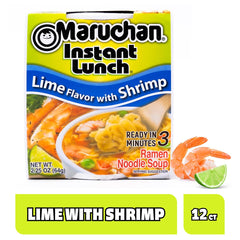 Maruchan Instant Lunch tangy lime flavor with shrimp offers a bright taste