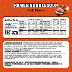 Maruchan Pork Ramen contents and seasoning packets for fast flavor.