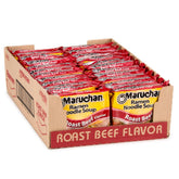 Maruchan Roast Beef Ramen 3oz pack front; quick, comforting meal option.