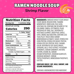 Maruchan Shrimp Flavor Cup with water added, enjoy a fast, hot ramen in minutes.