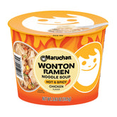Maruchan Wonton Bowl on noodles—a comforting, quick meal.