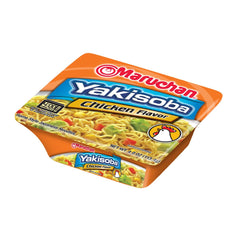 Maruchan Yakisoba Chicken noodles-vegetables showing hearty noodles with veggies.