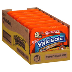 Maruchan Yakisoba Teriyaki Chicken pack-front, ready-to-heat tray for quick weeknight meals.