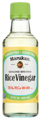 Marukan Genuine Brewed Rice Vinegar bottle adds balanced acidity for versatile cooking.