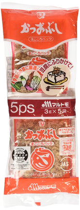 Marutomo dried shaved bonito flakes 5-pack ready to elevate dashi broth.