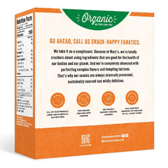 Mary's Gone Crackers Super Seed Everything cracker pack shot, organic and delicious crunch.