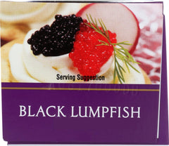 Marzetti Romanoff Black Lumpfish caviar plated serving idea for canapés.