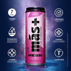 Más+ by Messi Miami Punch can ready for workouts and on-the-go hydration