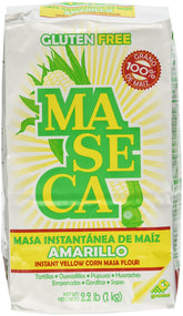 MASECA instant yellow corn masa flour bag, perfect for fresh tortillas at home