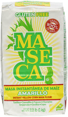 MASECA instant yellow corn masa flour bag, perfect for fresh tortillas at home
