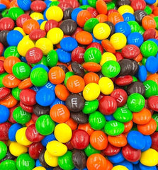 MASHBOX M&M Milk Chocolate Candies close-up with colorful shells for festive snacking.