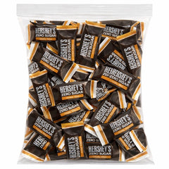 MASHBOX Zero Sugar Caramel Filled Chocolate bag close-up showing caramel centers