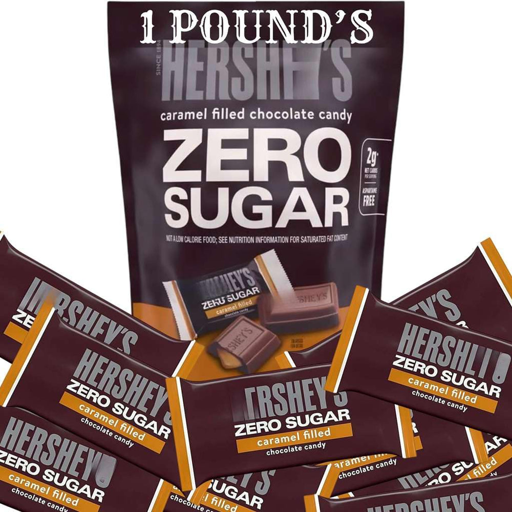 MASHBOX Zero Sugar Caramel Filled Chocolate bag front view for sugar-free snacking