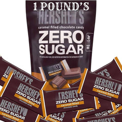 MASHBOX Zero Sugar Caramel Filled Chocolate bag front view for sugar-free snacking