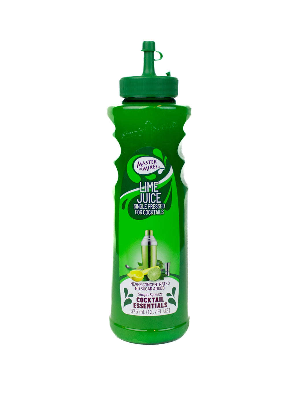 Master of Mixes lime juice bottle front view for premium cocktails