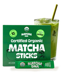 MATCHA DNA Organic Matcha Stick Pack for on-the-go energy and quick drinks.