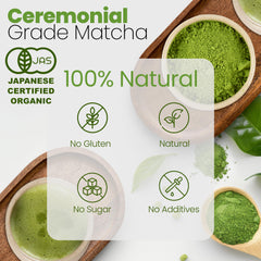 Matcha Wellness hand-picked leaves shown before stone grinding.