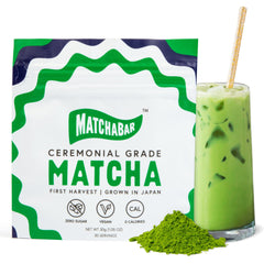 MatchaBar ceremonial-grade matcha powder in a jar for premium tea rituals.