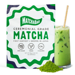 MATCHABAR ceremonial-grade matcha powder for traditional whisking and smooth energy