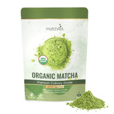 MatchAiA organic matcha powder in a pouch for premium lattes