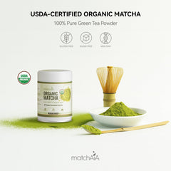 MatchAiA spring-harvest leaves show vibrant green color for premium flavor.