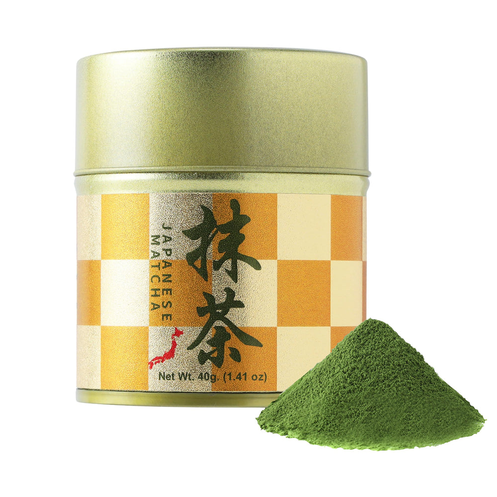 Matcharl Kyoto Uji ceremonial-grade matcha powder in a tin for authentic preparation