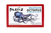 Matiz Pulpo jar with wild-caught octopus in olive oil, ready for tapas.