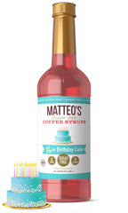 Matteo's Birthday Cake Syrup pour over coffee for café-style flavor