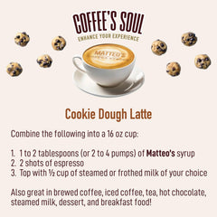 Dessert topping using Matteo's Cookie Dough Syrup for indulgent flavor