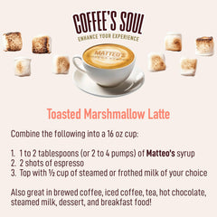 Dessert drizzle using Matteo's Toasted Marshmallow syrup delivers rich flavor.