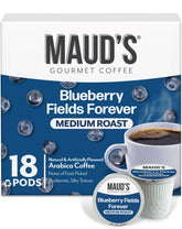 Maud's blueberry-flavored-coffee-pods-pack image highlights convenience for quick, flavorful mornings.