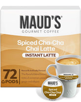 MAUD'S chai tea latte pods 72ct pack for quick, flavorful single-serve brews at home.