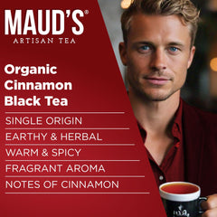 Maud's Cinnamon Black Tea Pods Keurig compatibility ensures easy brewing.