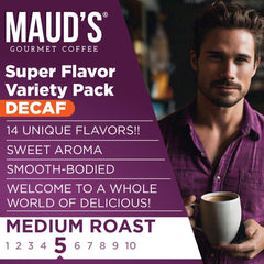 Maud's Decaf Caramel Macchiato Pod – velvety sweetness in caffeine-free cup.