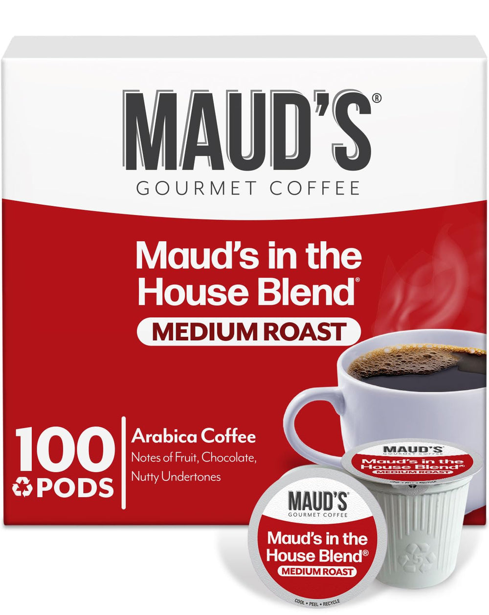 Maud's House Blend pod for a quick, flavorful morning cup.