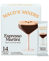 Maud's Mixers Espresso Martini mix pack for quick cocktails and mocktails