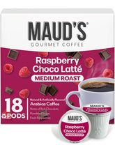 Maud's raspberry-chocolate-flavored-coffee-pod offers a rich morning aroma and smooth taste.