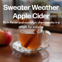 Maud's cider brewing in a mug, releasing autumn aromas.