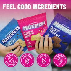 MAVERICKS Bolt Cookies snack packs, portable 100-calorie options for on the go.