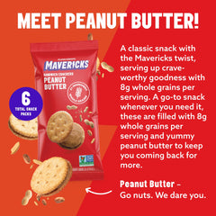 MAVERICKS hand holding crackers showcases a quick, satisfying bite.