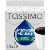 Maxwell House Cafe Collection Decaf T-Discs packaging front, inviting morning ritual