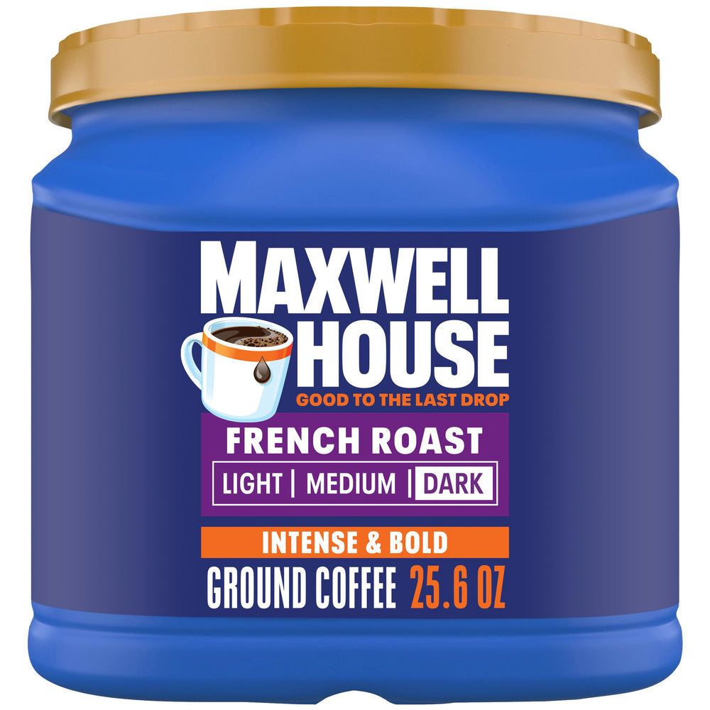 Maxwell House French Roast canister showing bold aroma for everyday rituals.