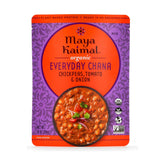 Maya Kaimal Everyday Chana Tom Onion jar front label shows premium ingredients for flavorful meals