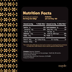 Mayde black sesame paste spread on toasted bread for fuller flavor.