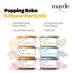 Mayde Bursting Boba Pearls strawberry flavor boosts tea and desserts.
